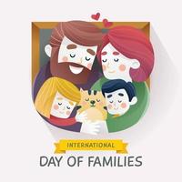 Happiness Family With Child And Pet vector