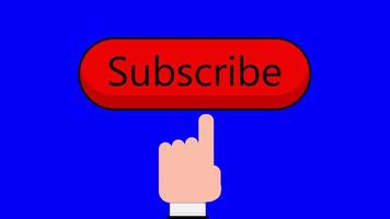 Animation of Clicking Subscribe Button and Bell Notification video