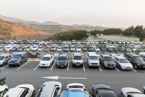 Seoul, Korea 2016- Parking lot of a hotel photo