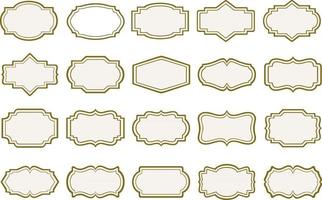 set of vintage frames and labels vector