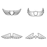 Falcon wing  Logo Template vector