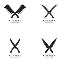 The crossed knives icon vector