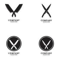 The crossed knives icon vector