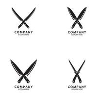 The crossed knives icon vector