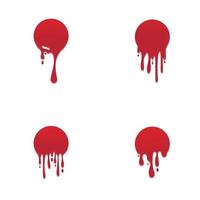 Dripping paint icon logo vector