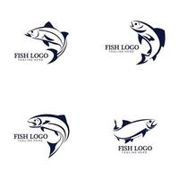 Fish abstract icon design logo template vector