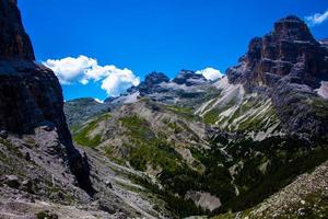 Green valley in the dolomites photo