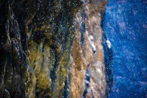 Drops of water on the dolomite rock photo