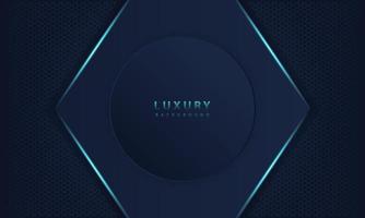 abstract dark blue frame luxury design concept innovation background vector