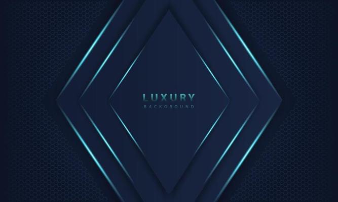 abstract dark blue frame luxury design concept innovation background