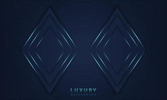 abstract dark blue frame luxury design concept innovation background vector