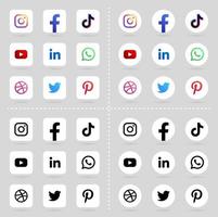Set of Social media icon logo set