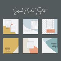 Social media post templates to beautify your posts on social media vector