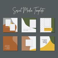 Social media post templates to beautify your posts on social media vector