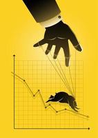 Stock Market Puppet Master Concept vector