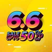 Flat design concept 6 6 global shopping day vector