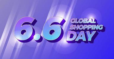 Flat design concept 6 6 global shopping day vector