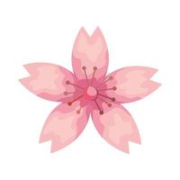 pink flower garden plant decoration icon vector