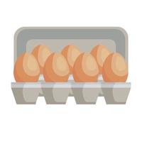 icono de producto de desayuno de dibujos animados de huevos vector