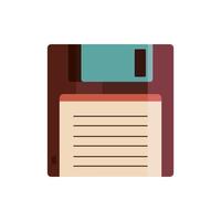 retro floppy disk storage icon vector