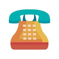 old retro telephone digital device icon vector