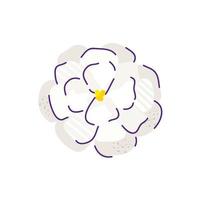 cute gardenia flower nature isolated icon vector