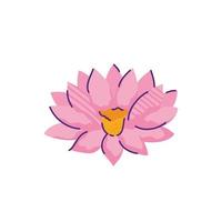 cute flower lotus nature isolated icon vector