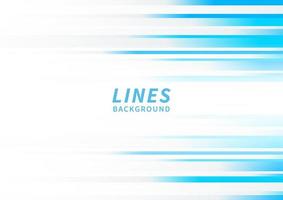 Abstract horizontal light blue stripe lines on white background vector