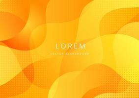 Abstract background yellow and orange liquid gradient vector