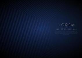 Abstract template hexagon lines on dark blue background with golden line vector