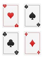 Ilustración de vector de stock de ace de tarjetas de casino aislado sobre fondo blanco