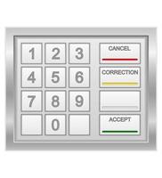 atm keypad stock vector illustration isolated on white background