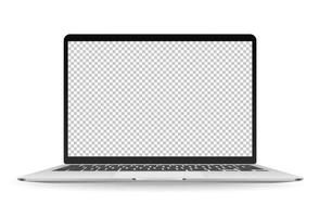 Modern personal computer monitor with empty screen vector