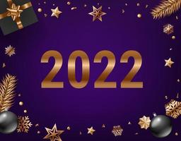 Happy new 2022 year concept vector