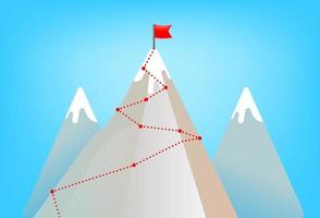 Go to the top of mountain concept vector