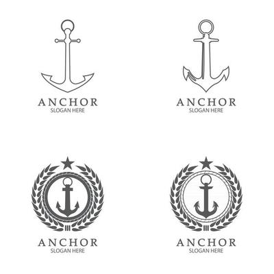 Anchor Logo Design Vector