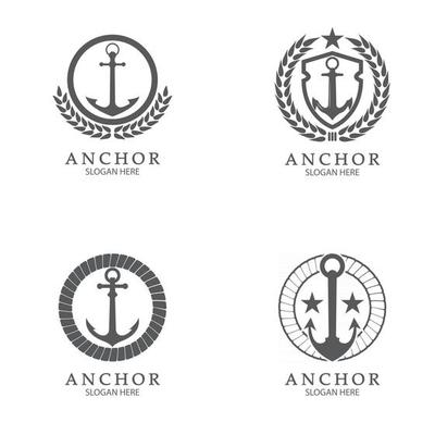 Anchor Logo Design Vector