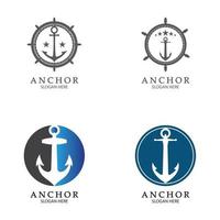 vector de diseño de logotipo de ancla