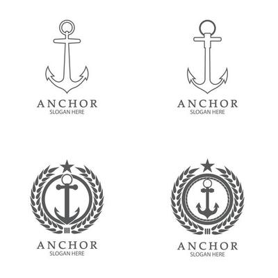 Anchor Logo Design Vector