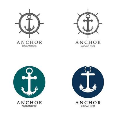 Anchor Logo Design Vector