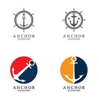 Anchor Logo Design Vector