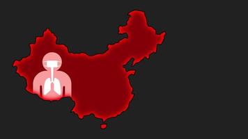 epidemische covid19 in animatievideo van China