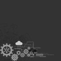 Concept of technology with gears vector