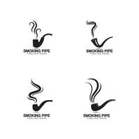 Pipe Smoking Logo icon vector illustration