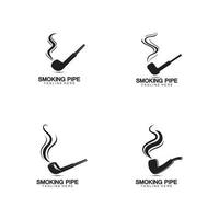 Pipe Smoking Logo icon vector illustration