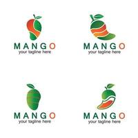 Ilustración de vector de logotipo de fruta de mango