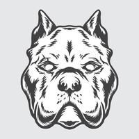 Vector pitbull monochrome