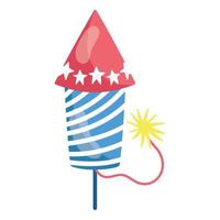 firework rocket celebration vector