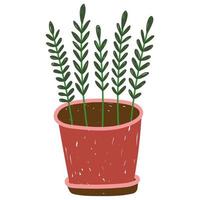 gardening potted plant leaves nature vector