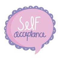 self acceptance lettering vector